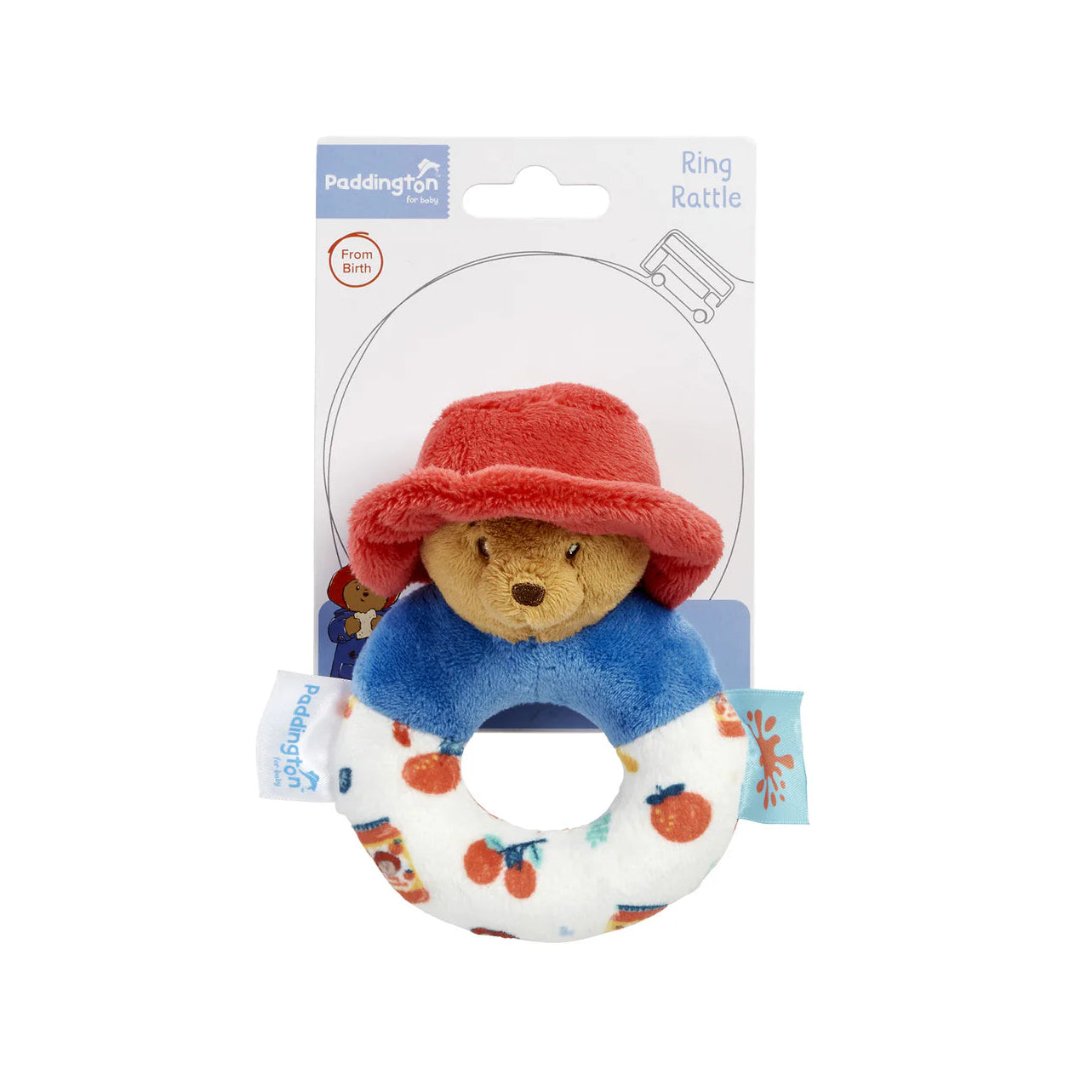 Paddington Bear柏靈頓熊公仔 Paddington Baby Ring Rattle 12.5cm