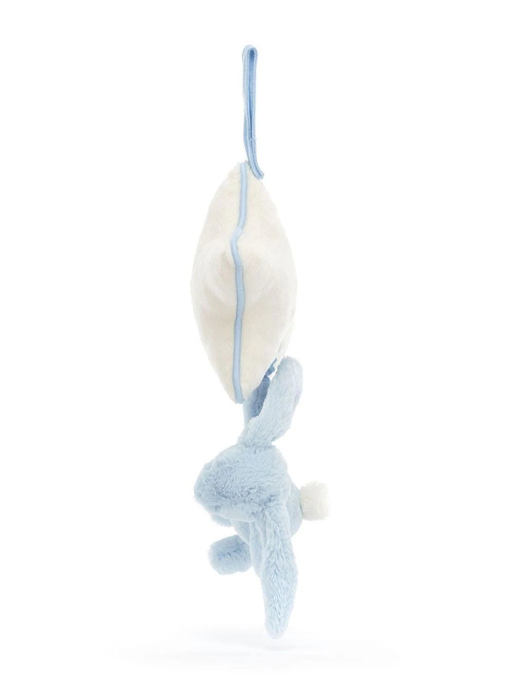 Jellycat 兔子音樂掛飾- 粉藍色 | Bashful Light Blue Bunny Musical Pull 30cm - Baby Blue