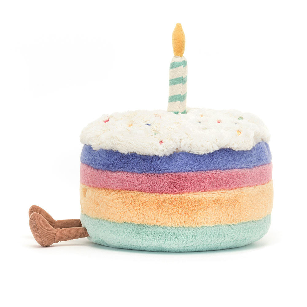 Jellycat Rainbow Birthday Cake|Amuseable Rainbow Birthday Cake 26cm