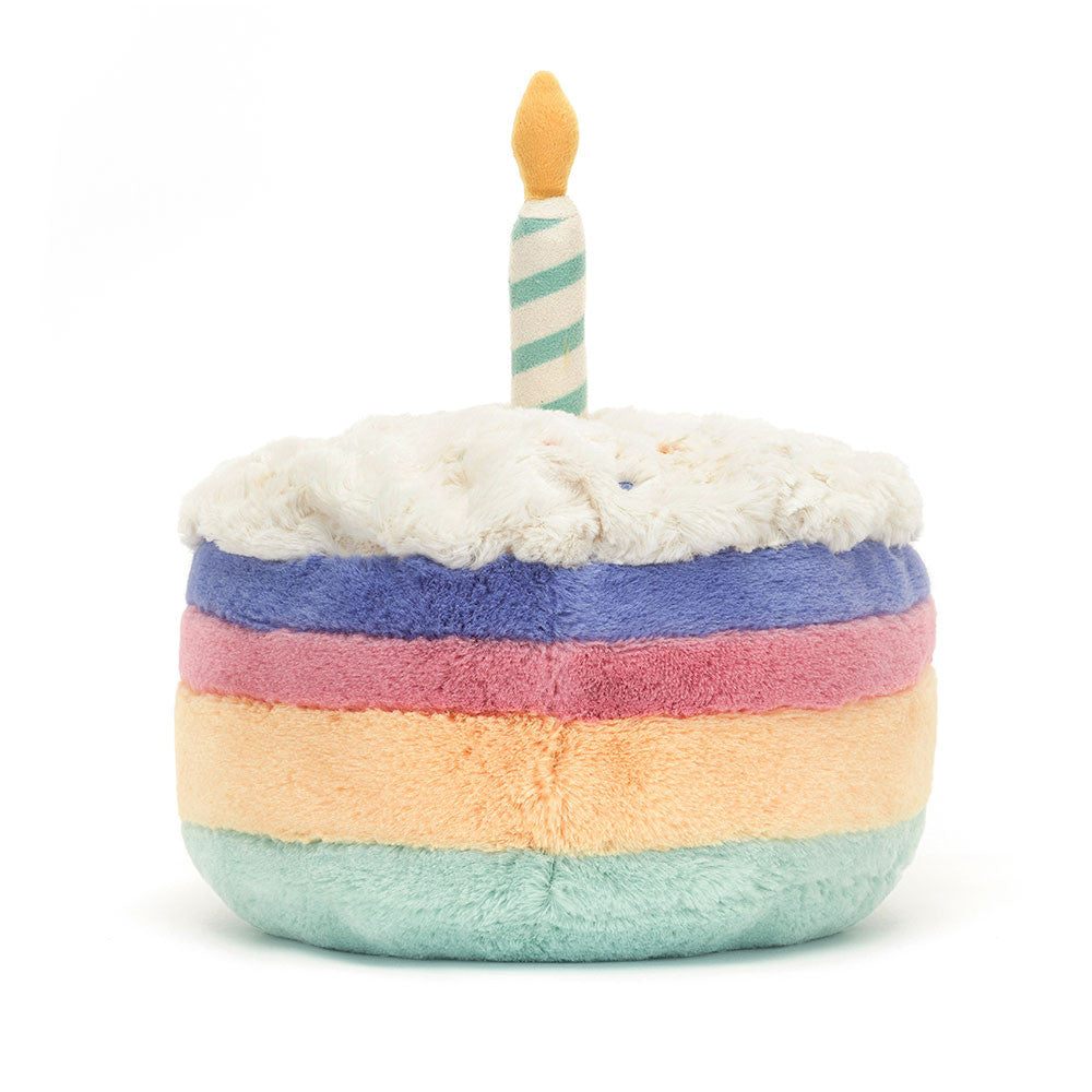 Jellycat Rainbow Birthday Cake|Amuseable Rainbow Birthday Cake 26cm
