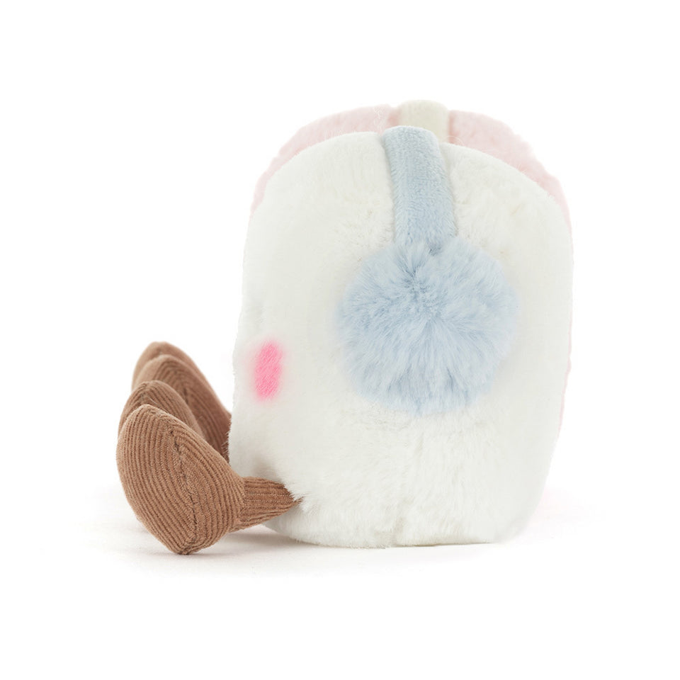 JELLYCAT 暖粒粒耳罩棉花糖 | Amuseables Toastie Pink and White Marshmallows 16cm