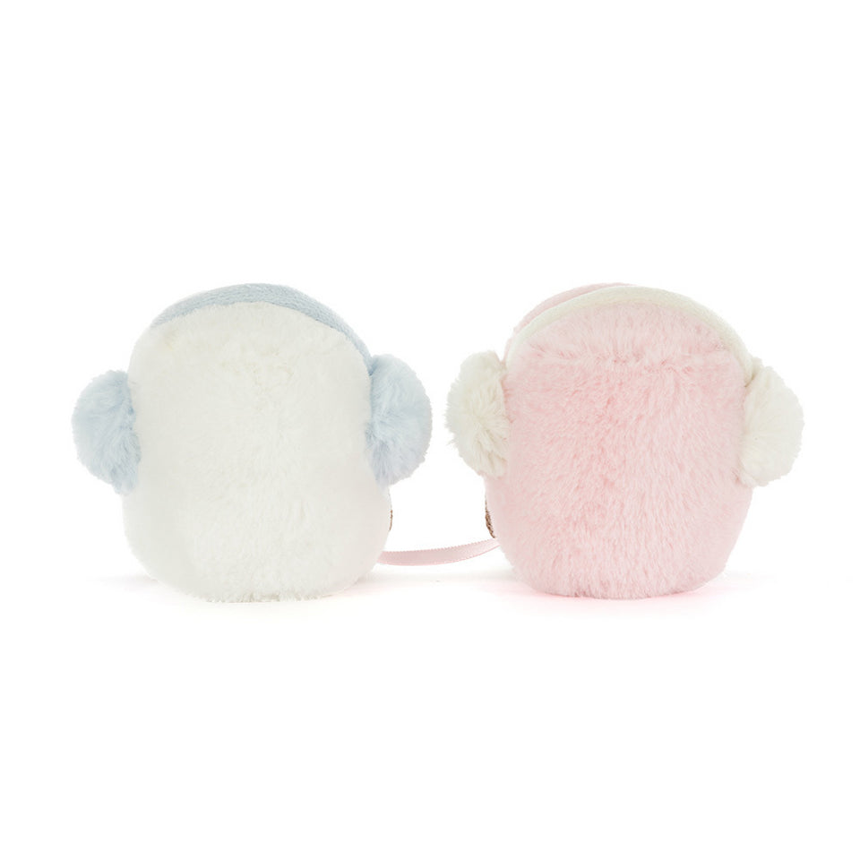JELLYCAT 暖粒粒耳罩棉花糖 | Amuseables Toastie Pink and White Marshmallows 16cm