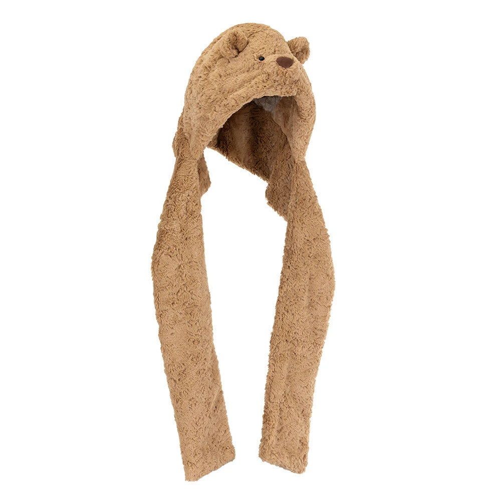 Jellycat 巴塞羅熊連帽圍巾 | Bartholomew Bear Bundlesnug 33cm
