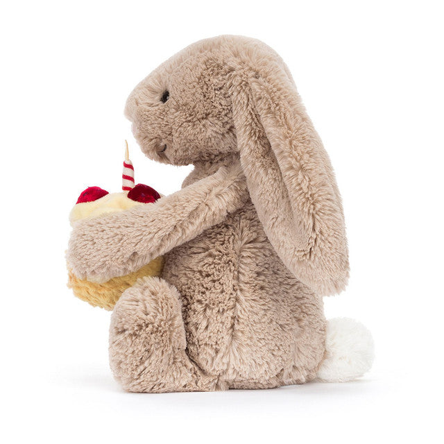 Jellycat 生日兔子 | Bashful Beige Bunny 'Birthday' 31cm
