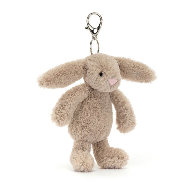 Jellycat 淺啡色賓尼兔鎖匙扣 | Bashful Beige Bunny Bag Charm 18cm