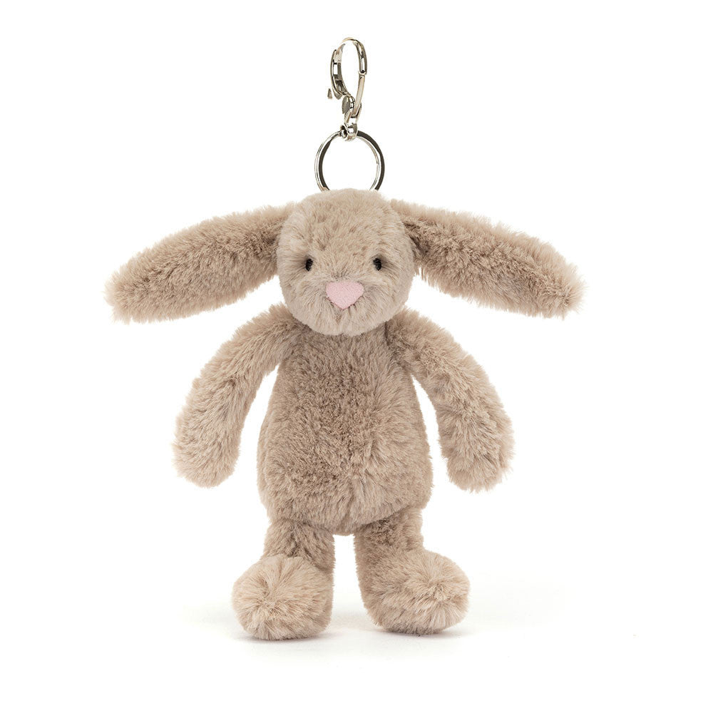Jellycat 淺啡色賓尼兔鎖匙扣 | Bashful Beige Bunny Bag Charm 18cm