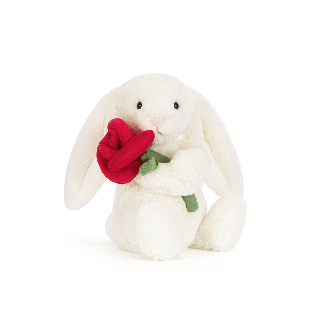 Jellycat 玫瑰花兔子 | Cream Bunny with Rose 31cm
