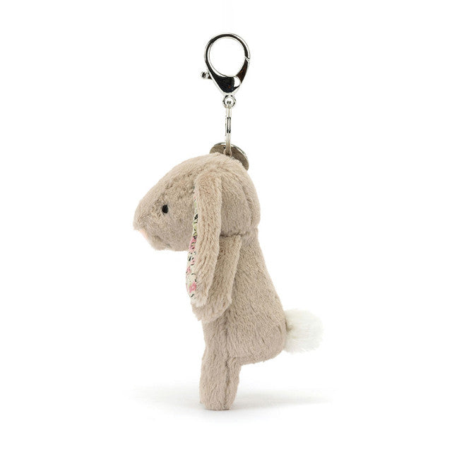 Jellycat 碎花兔兔鎖匙扣 |Blossom Beige Bunny Bag Charm 17cm