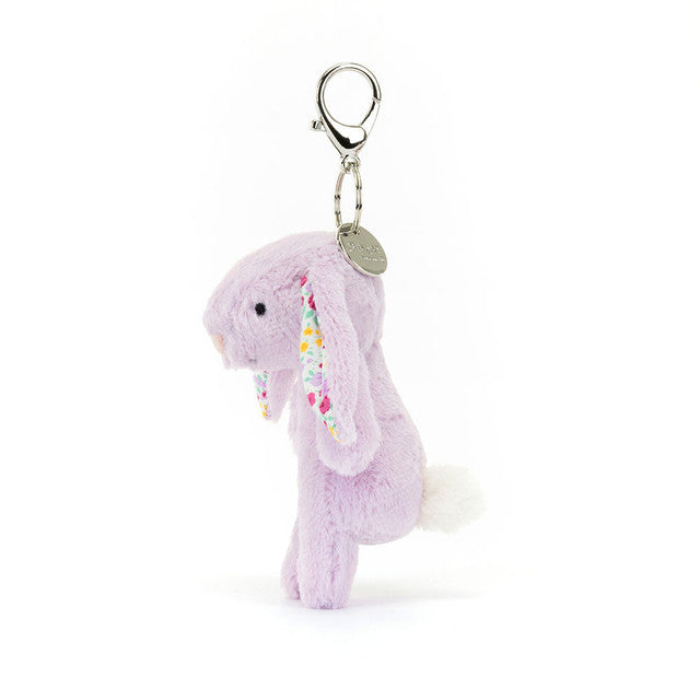 Jellycat 碎花兔兔鎖匙扣 -紫色|Blossom Jasmine Bunny Bag Charm -Purple 17cm