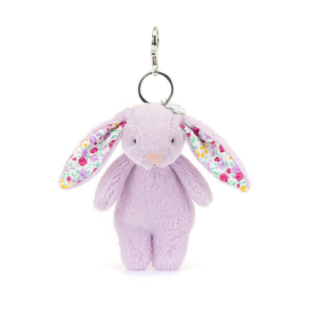 Jellycat 碎花兔兔鎖匙扣 -紫色|Blossom Jasmine Bunny Bag Charm -Purple 17cm