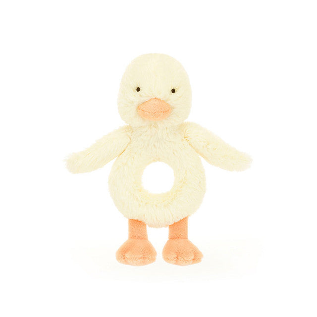 Jellycat 鴨子手搖鈴 | Bashful Duckling Ring Rattle 18cm