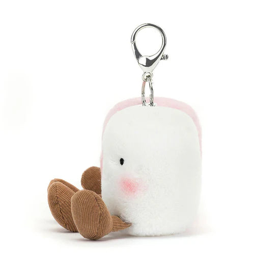 Jellycat Smiling Marshmallows Keychain|Amuseables Pair of Marshmallows Bag Charm 15cm