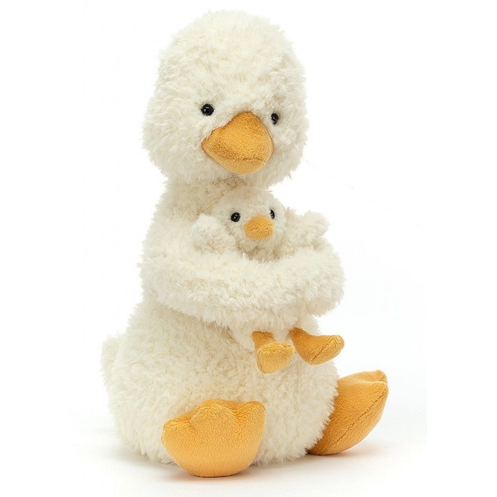 JELLYCAT 鴨媽媽寶寶 | Huddles Duck soft toy 24cm