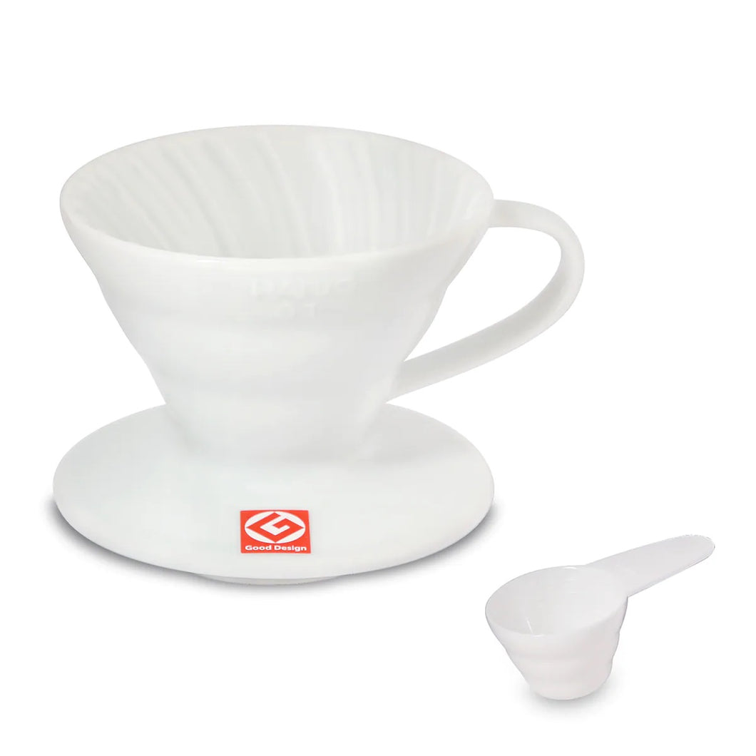 HARIO 白色陶瓷咖啡濾隔 | COFFEE DRIPPER V60-02- CERAMIC