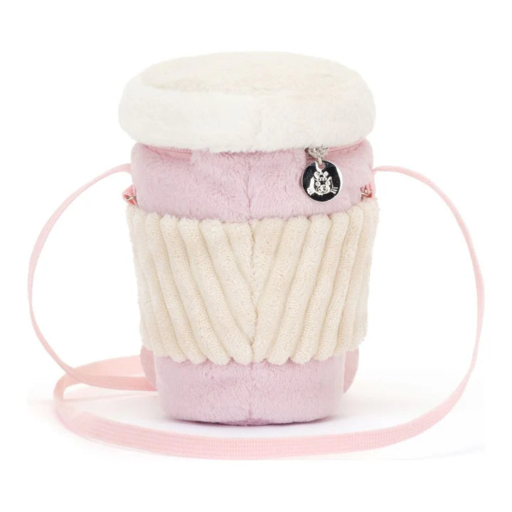 Jellycat 粉紅色微笑咖啡杯 | Amuseables Coffee-To-Go Bag-Pink