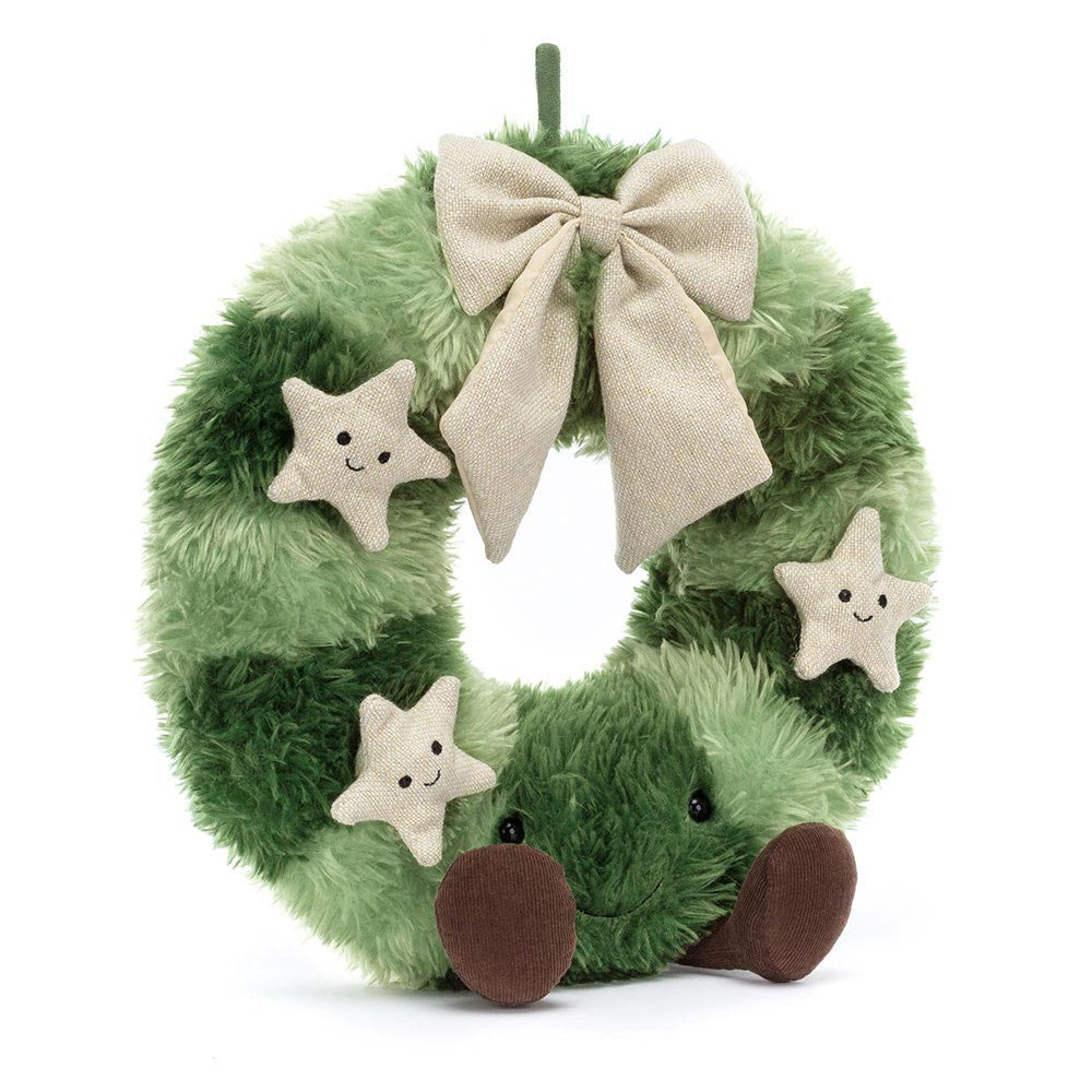 Jellycat 北歐雲杉聖誕圈 | Amuseables Decorated Christmas Wreath 40cm