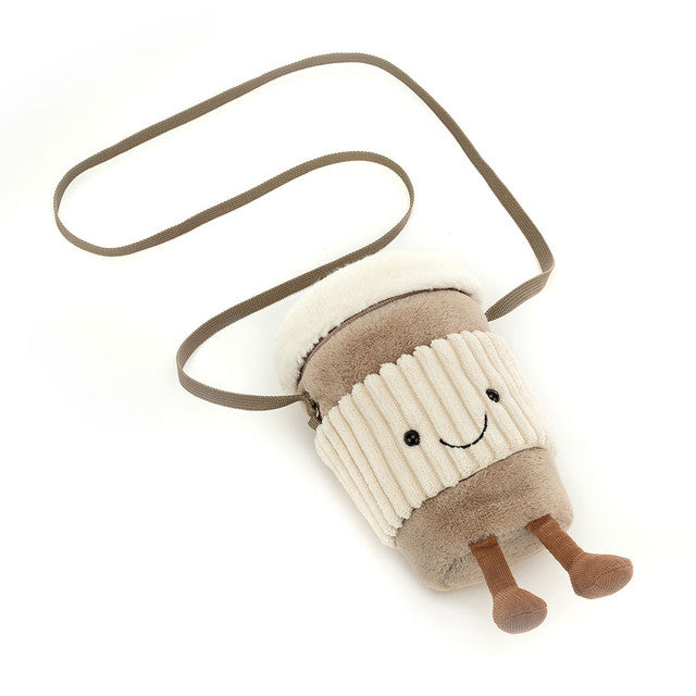 Jellycat Smiling Coffee Cup Bag | Amuseables Coffee-To-Go Bag