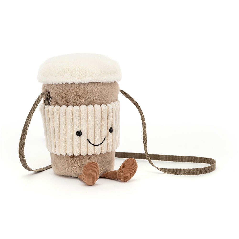 Jellycat Smiling Coffee Cup Bag | Amuseables Coffee-To-Go Bag