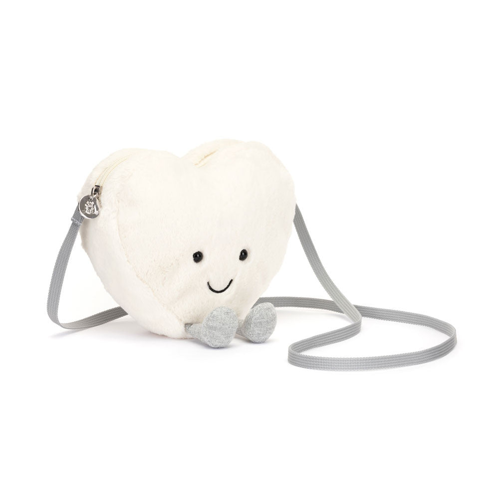 Jellycat 白色心心袋 | Amuseable Cream Heart Bag 18cm