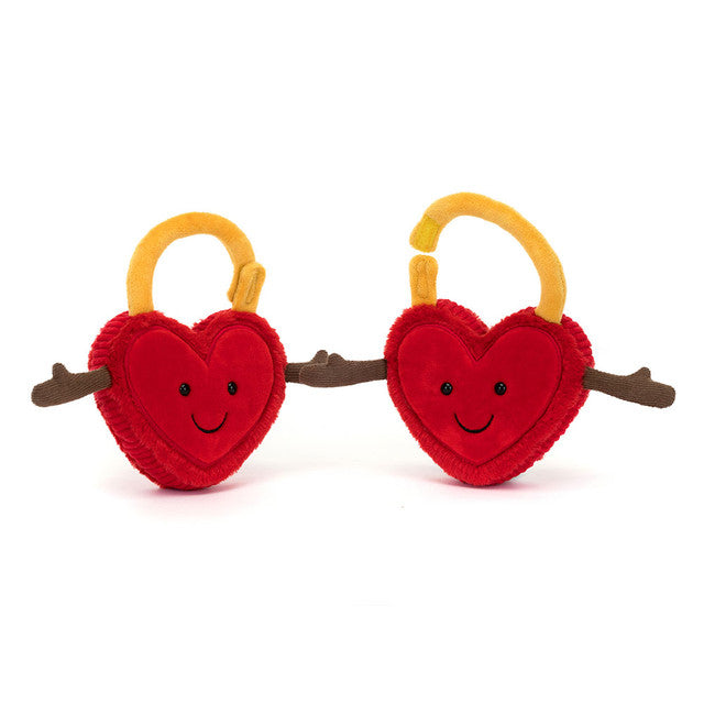 Jellycat 心心愛情鎖  | Amuseables Val & Tina Love Locks 22cm