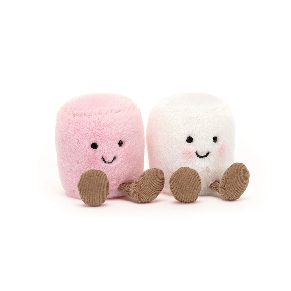 Jellycat 可愛棉花糖  | Amuseables Pink And White Marshmallows 9cm