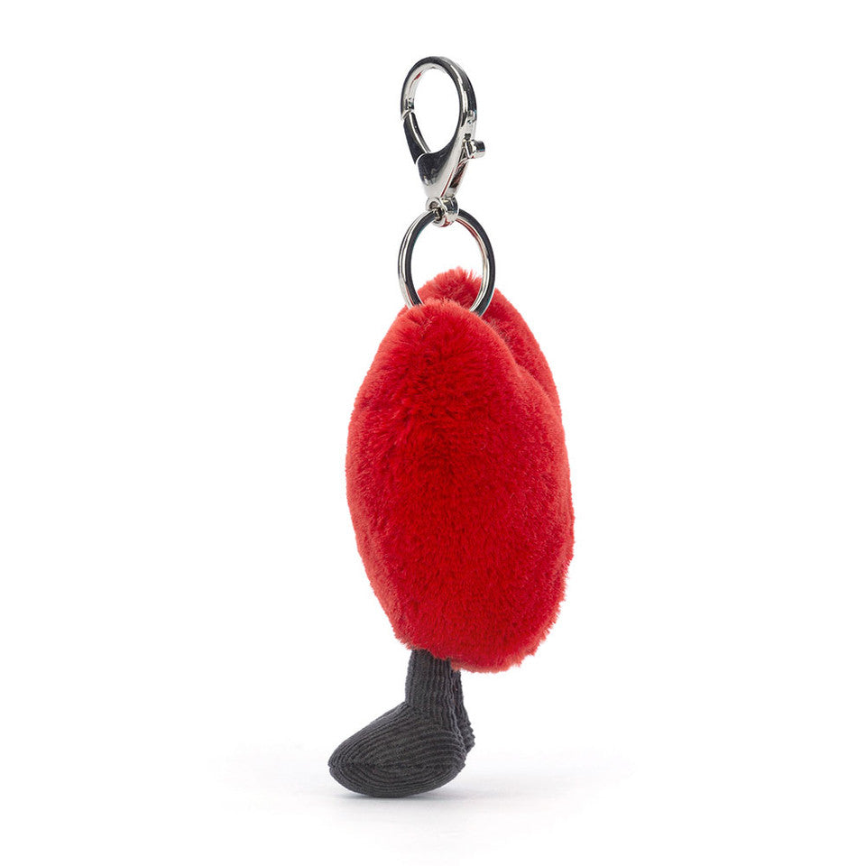 Jellycat 紅色心心鎖匙扣 | Amuseables Red Heart Bag Charm 13cm