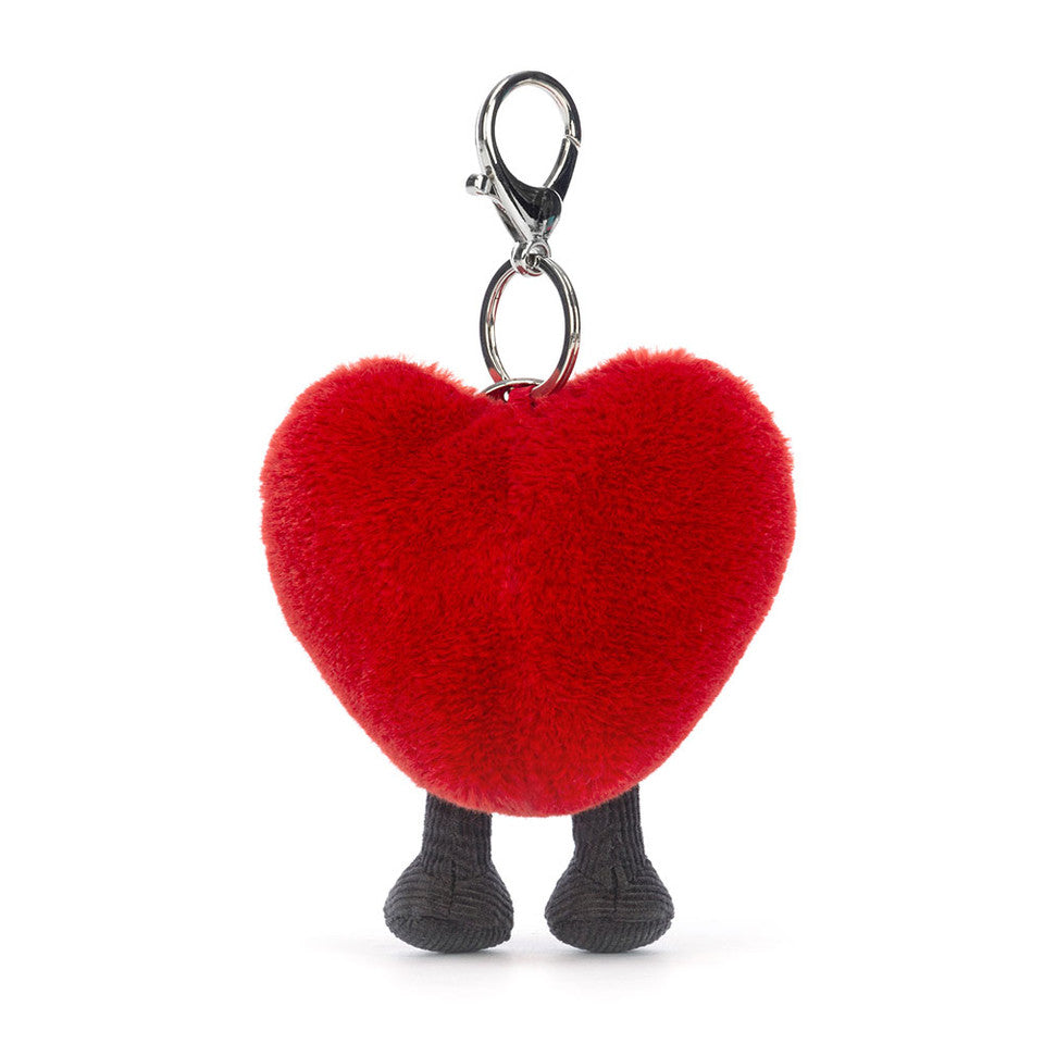 Jellycat 紅色心心鎖匙扣 | Amuseables Red Heart Bag Charm 13cm