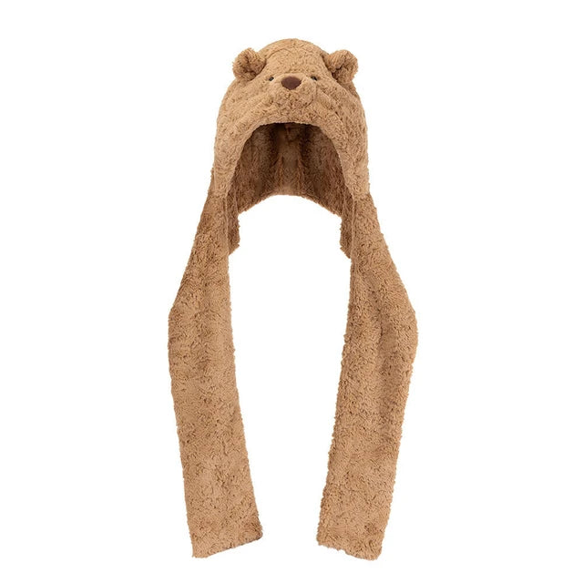 Jellycat 巴塞羅熊連帽圍巾 | Bartholomew Bear Bundlesnug 33cm