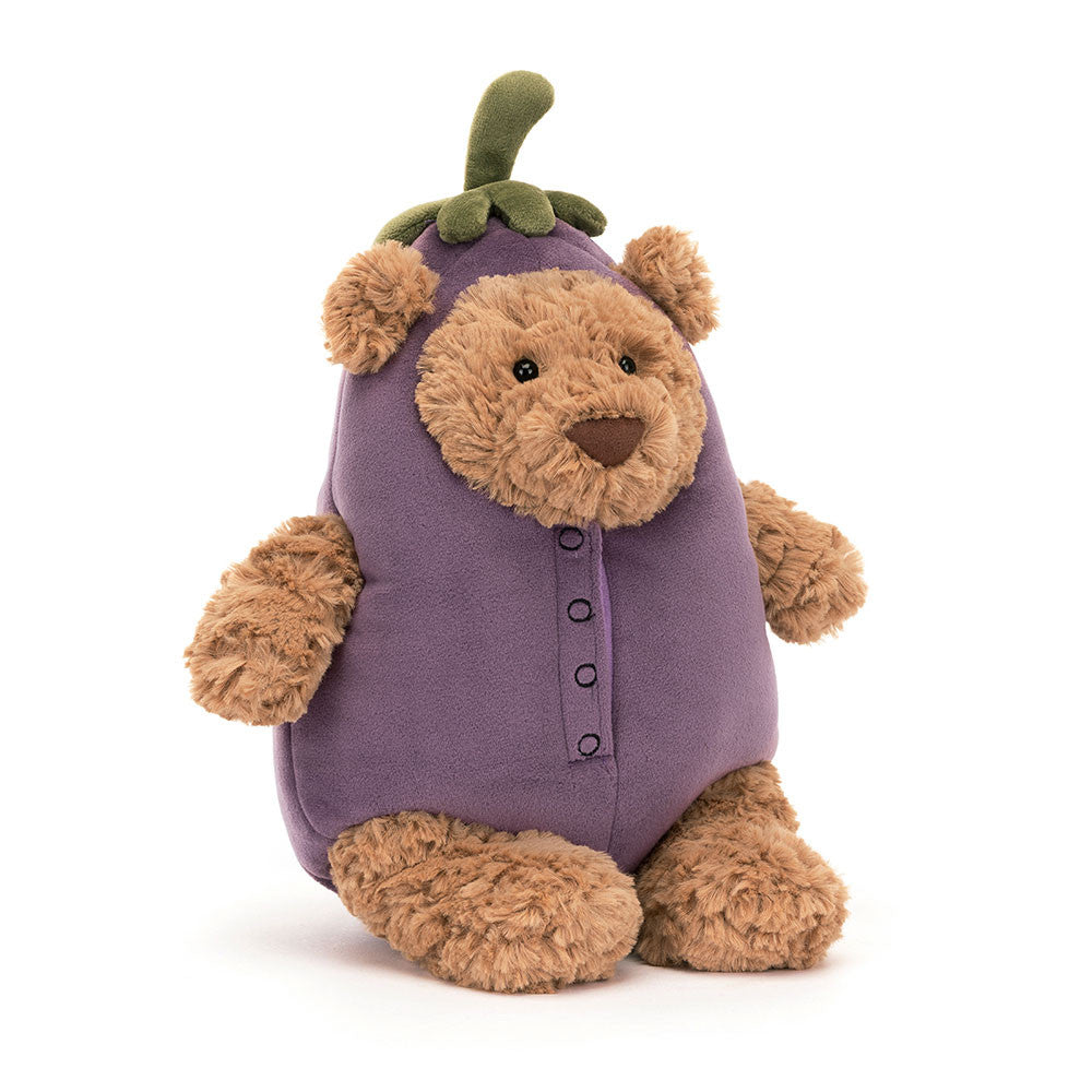 Jellycat Bartholomew Bear Aubergine | 巴塞羅熊茄子裝 30cm