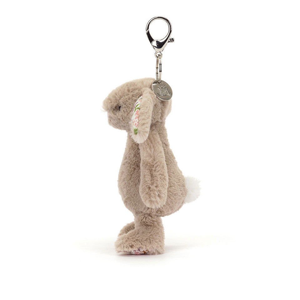 Jellycat 淺啡色花瓣賓尼兔鎖匙扣 | Blossom Beige Bunny 'Petal' Bag Charm 18cm