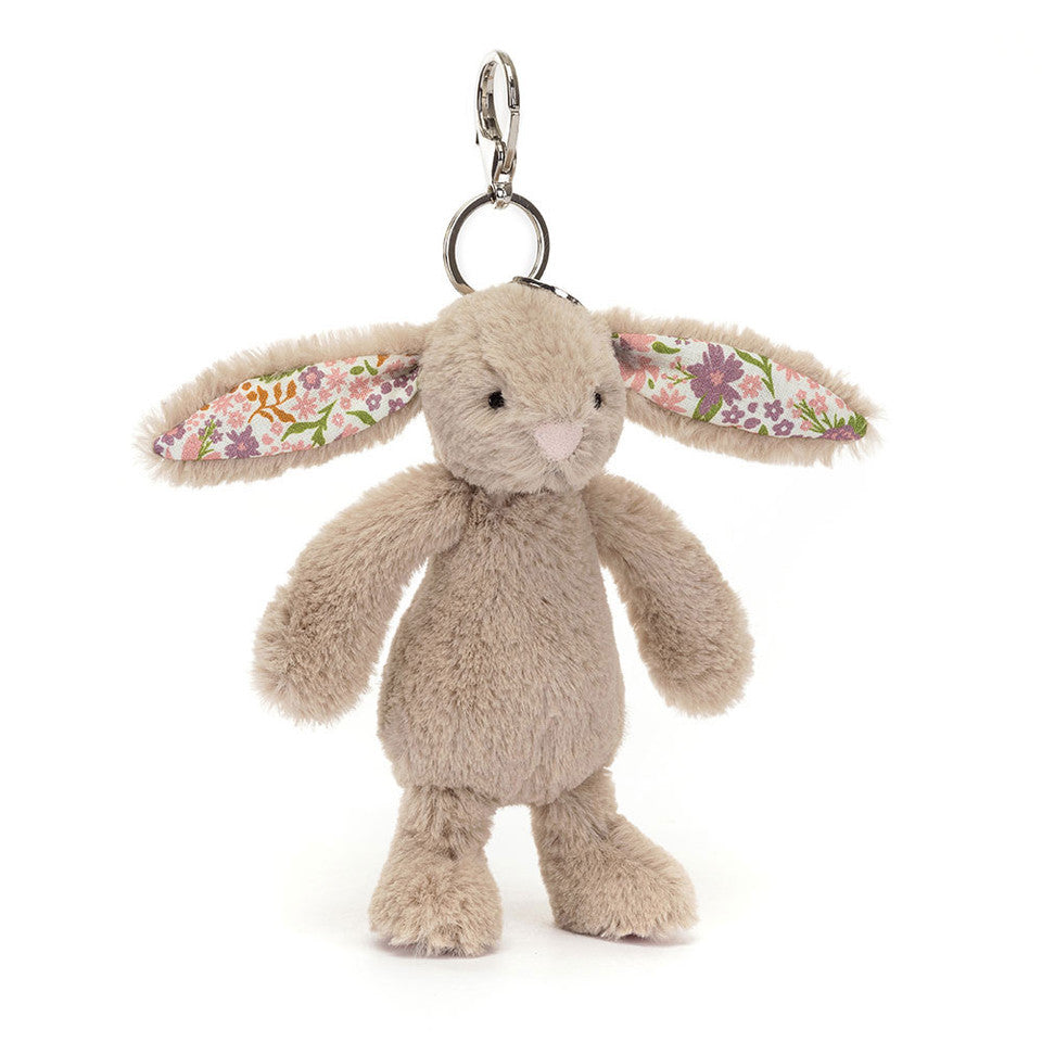 Jellycat 淺啡色花瓣賓尼兔鎖匙扣 | Blossom Beige Bunny 'Petal' Bag Charm 18cm