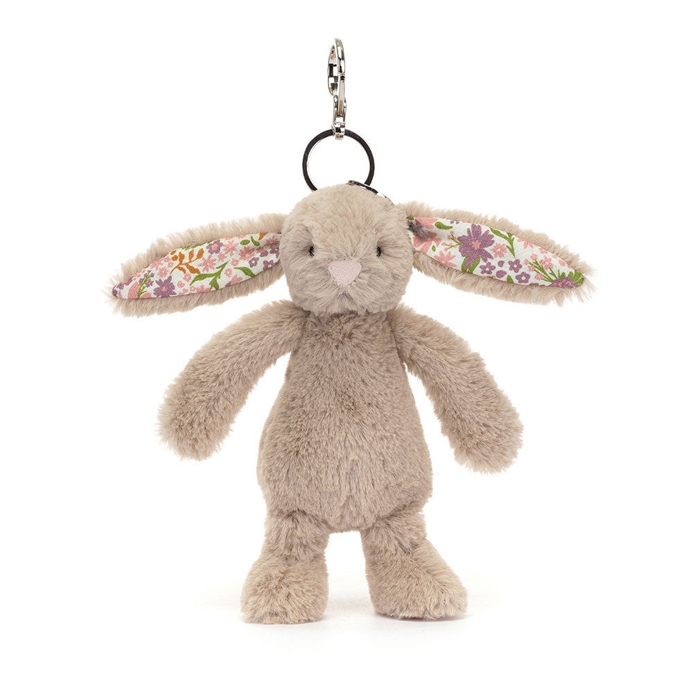 Jellycat 淺啡色花瓣賓尼兔鎖匙扣 | Blossom Beige Bunny 'Petal' Bag Charm 18cm