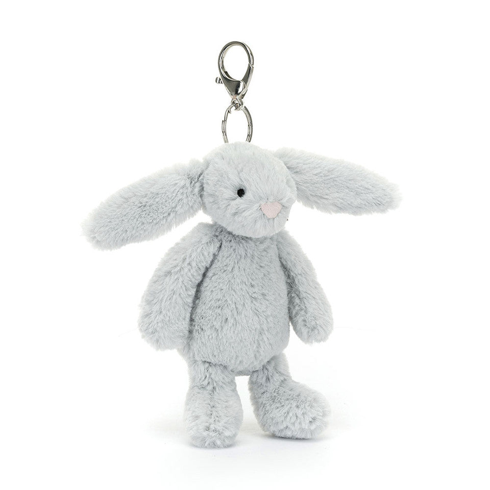 Jellycat 灰色賓尼兔鎖匙扣 | Bashful Silver Bunny Bag Charm 18cm