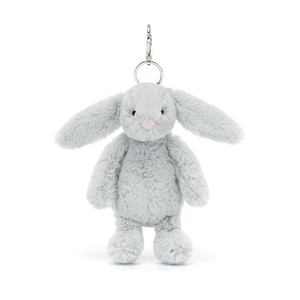 Jellycat 灰色賓尼兔鎖匙扣 | Bashful Silver Bunny Bag Charm 18cm