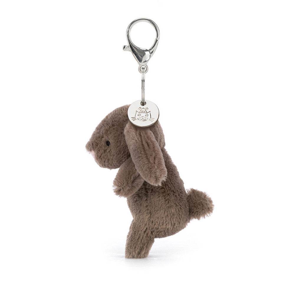 Jellycat 害羞兔子鎖匙扣-啡色 ｜Bashful Bunny Truffle Bag Charm - Truffle 15cm