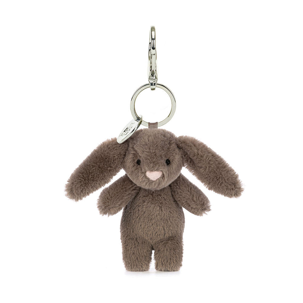 Jellycat 害羞兔子鎖匙扣-啡色 ｜Bashful Bunny Truffle Bag Charm - Truffle 15cm