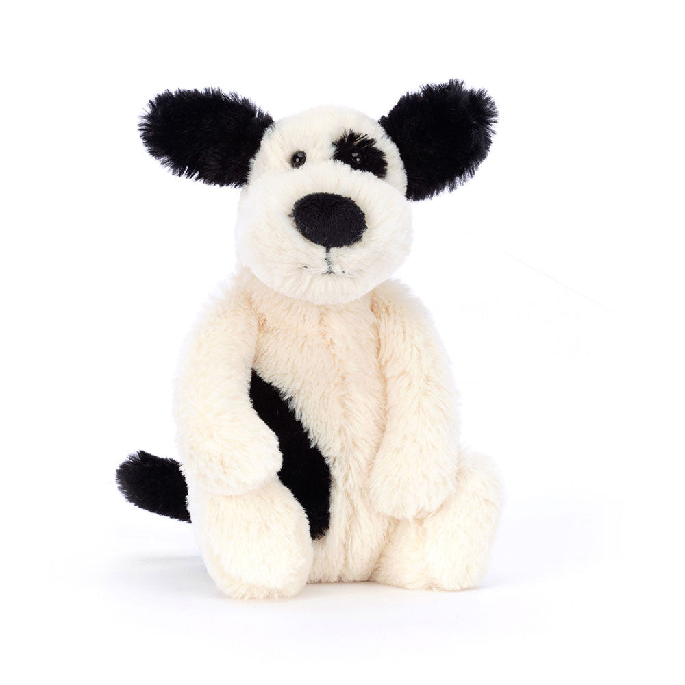 Jellycat 可愛小狗 | Bashful Black & Cream Puppy 18cm