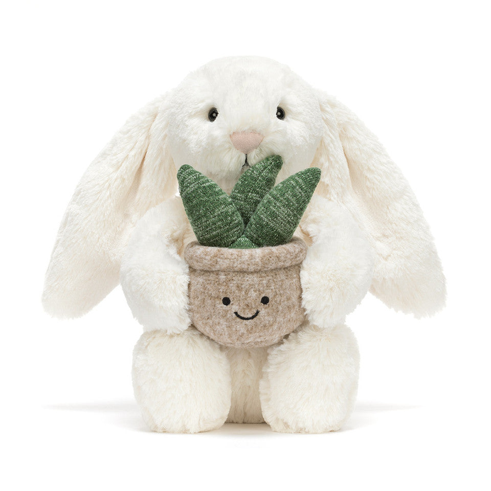 JELLYCAT 植物兔子 | Cream Bunny with Plant 31cm