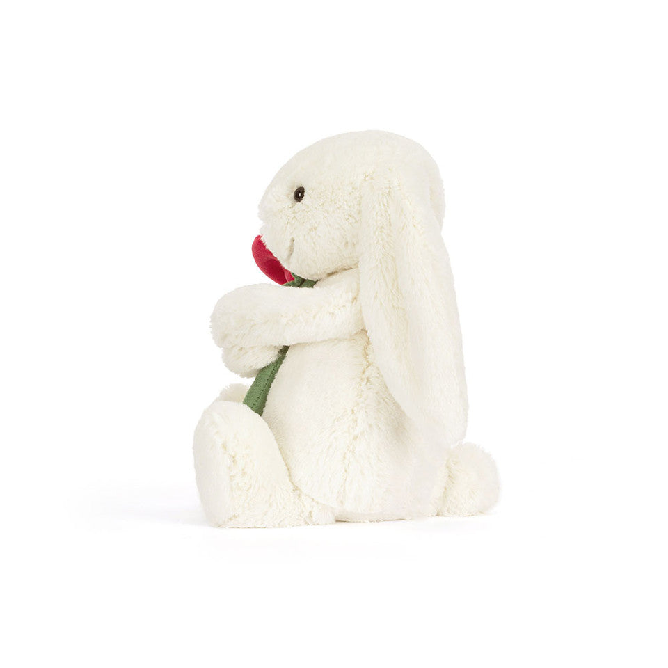 Jellycat 玫瑰花兔子 | Cream Bunny with Rose 31cm