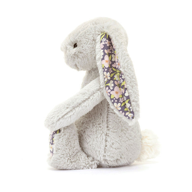 Jellycat 灰色碎花賓尼兔 | Blossom Silver Bunny 'Bloom' 18cm