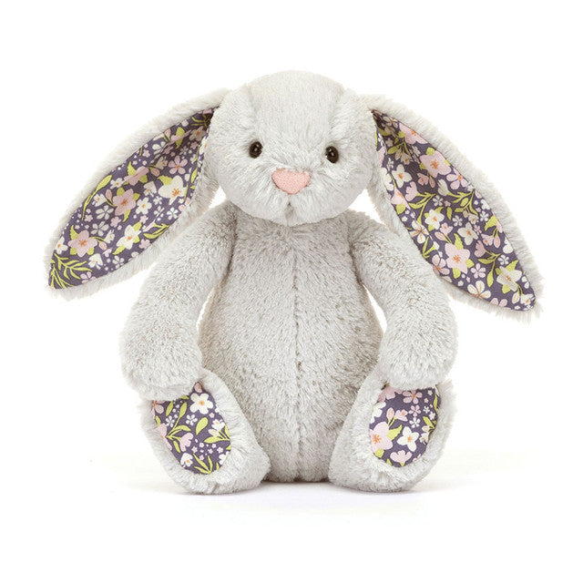 Jellycat 灰色碎花賓尼兔 | Blossom Silver Bunny 'Bloom' 18cm