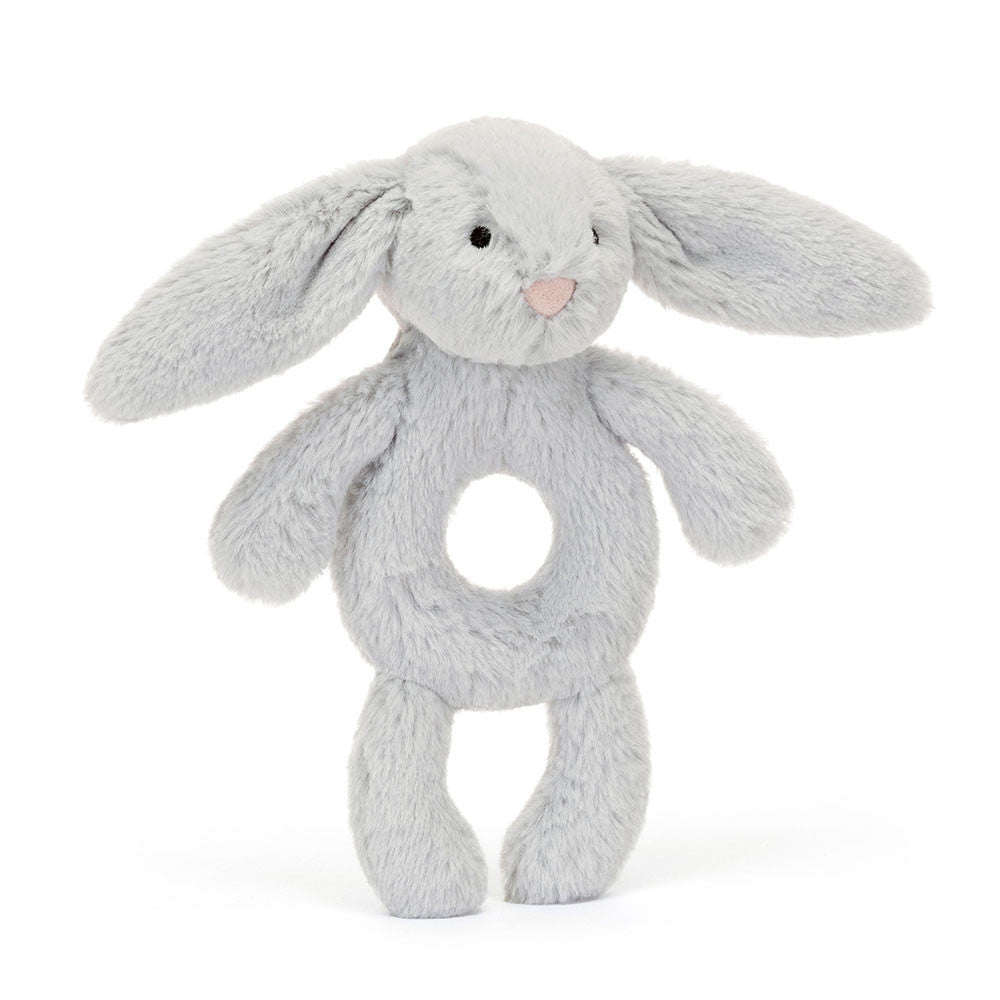 Jellycat 害羞賓尼兔手搖鈴 - 淺灰色| Bashful Bunny Ring Rattle 18cm