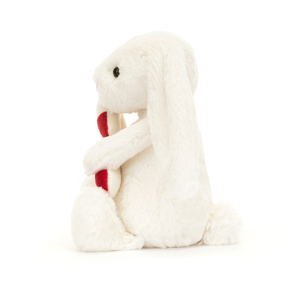 Jellycat 聖誕賓士的糖果利兔 | Bashful Bunny With Candy Cane 18cm