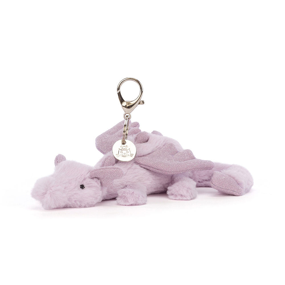 Jellycat 小龍鎖匙扣 | Lavender Dragon Bag Charm 22cm