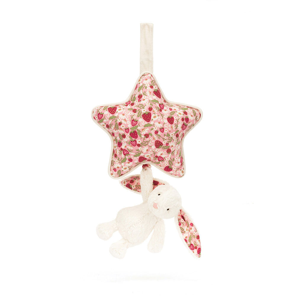 Jellycat 奶油雜莓碎花音樂掛飾 | Blossom Cream Bunny 'Berry' Musical Pull 30cm