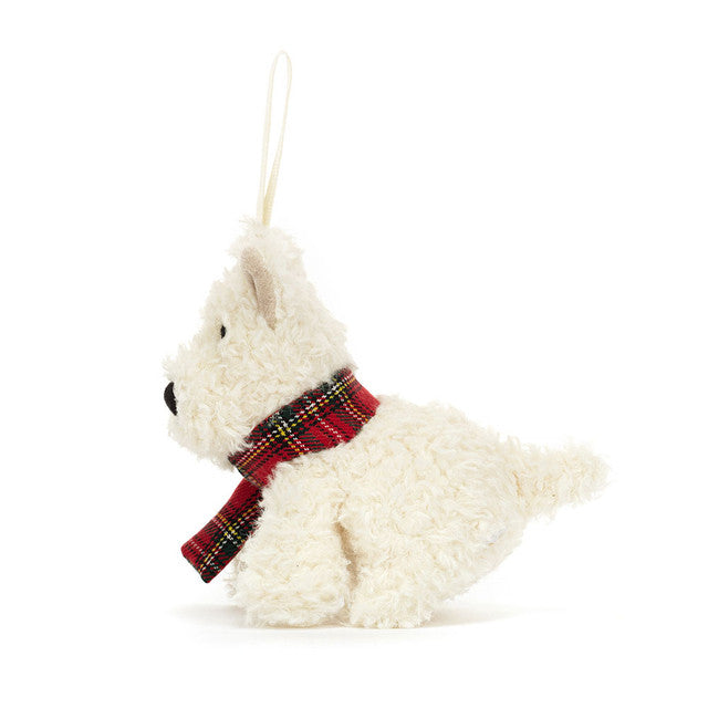 Jellycat 蘇格蘭梗犬西高地狗聖誕吊飾 | Munro Scottie Dog Decoration 11cm