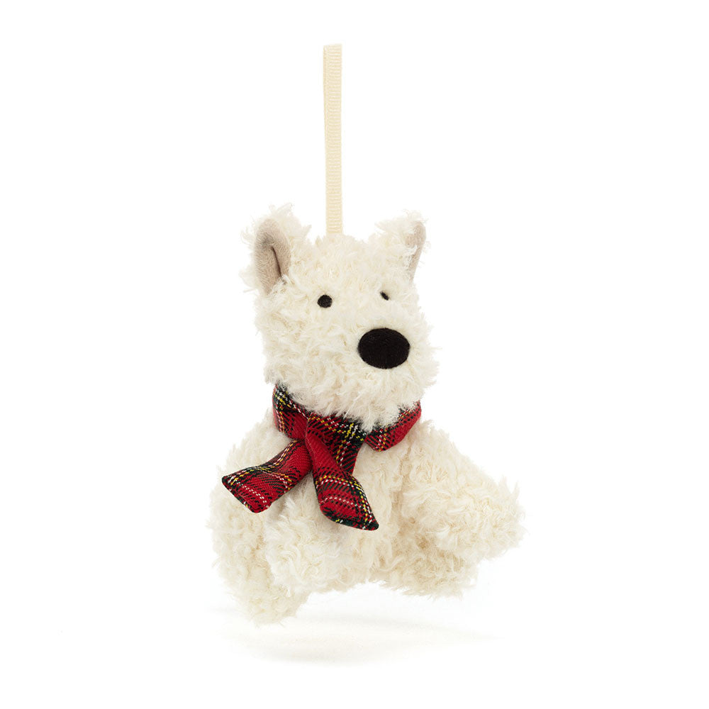 Jellycat 蘇格蘭梗犬西高地狗聖誕吊飾 | Munro Scottie Dog Decoration 11cm