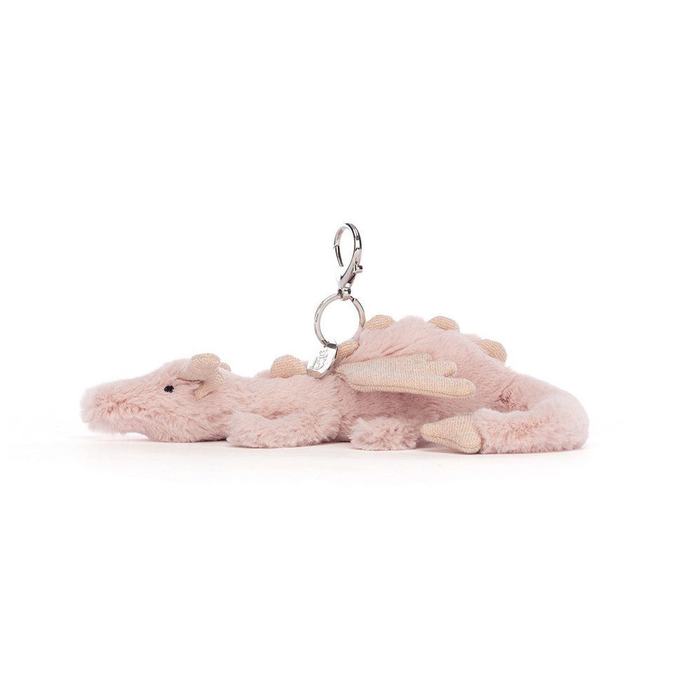 Jellycat 玫瑰粉龍鎖匙扣 | Rose Dragon Bag Charm 22cm