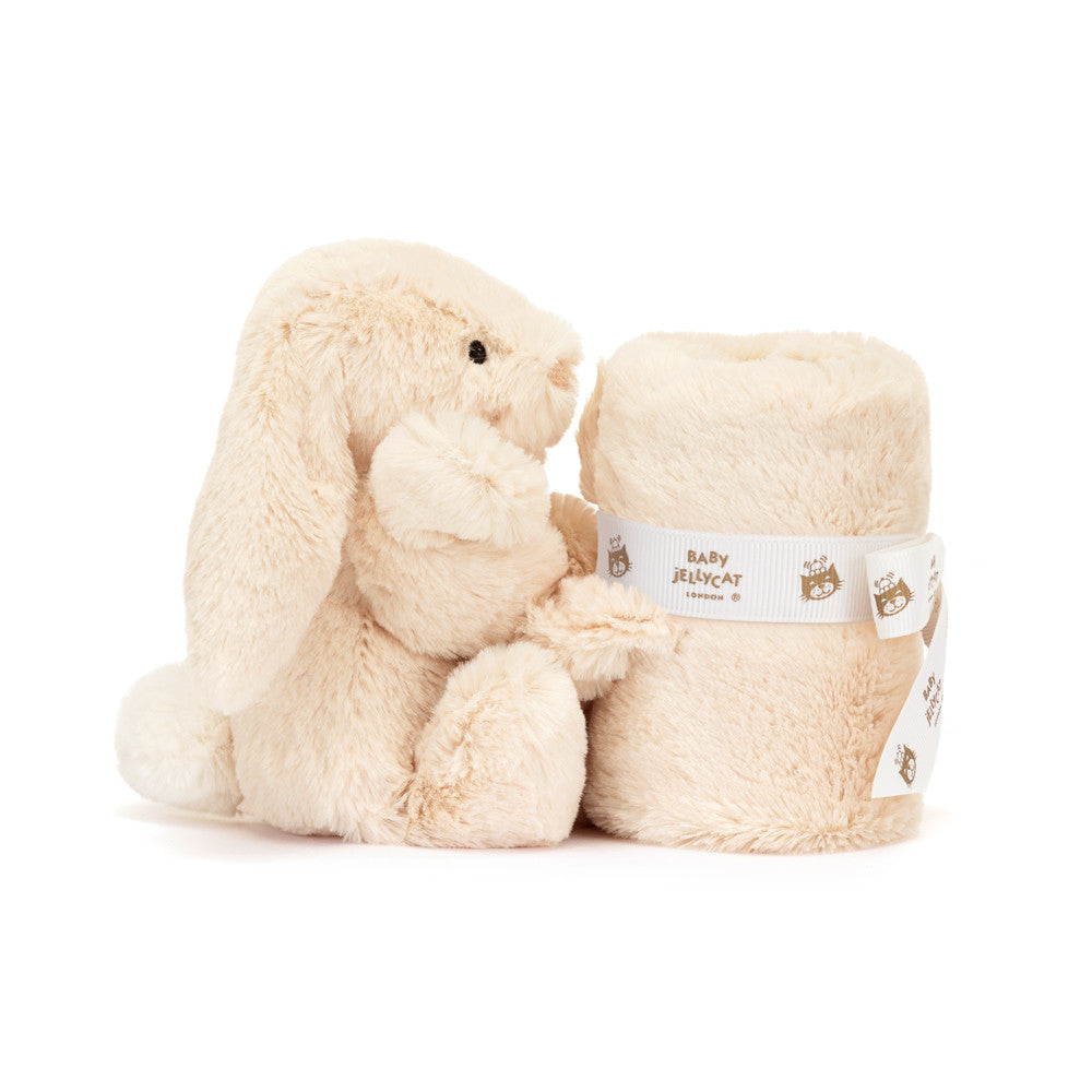 Jellycat 嬰兒安撫巾禮盒-米黃色 | Bashful Luxe Bunny Soother -Beige  15cm x 34cm x 34cm