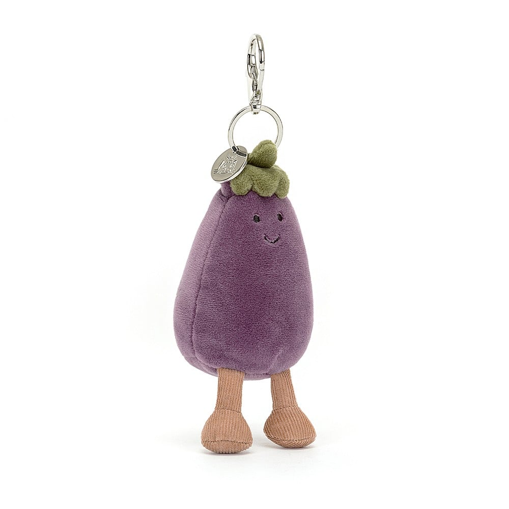 Jellycat 茄子鎖匙扣 |Vivacious Vegetable Aubergine Bag Charm 12cm